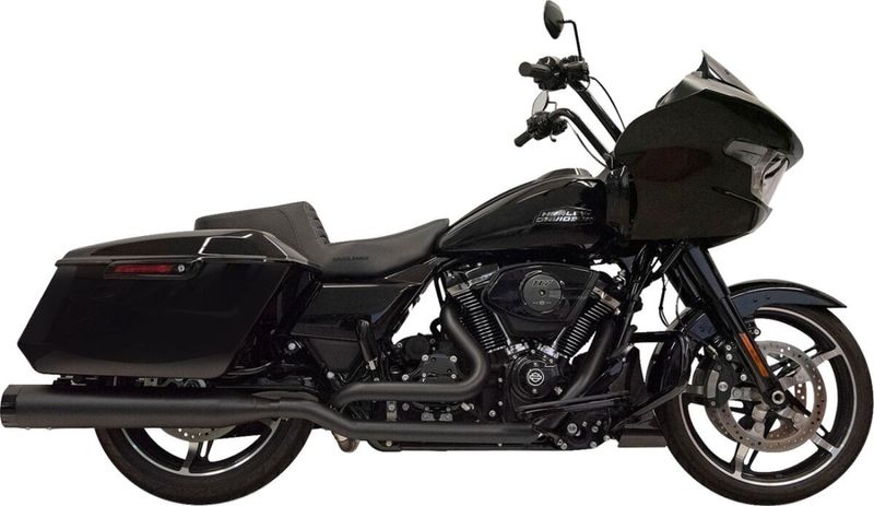 Slip-on ljuddämpare Bassani Xhaust 4-1/2" rak Touring 95-16 svart