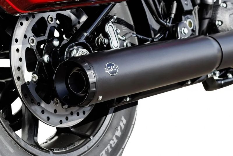 Slip-on ljuddämpare S&S Grand National Softail 25-upp svart