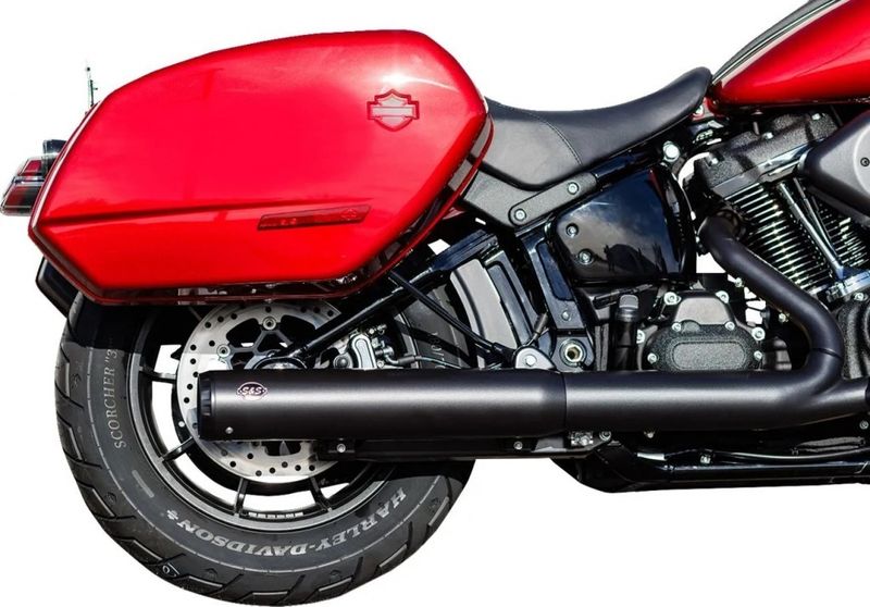 Slip-on ljuddämpare S&S Grand National Softail 25-upp svart