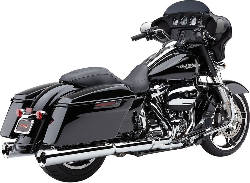 Ljuddämpare Cobra Powrflo 4-1/2" krom Touring 17-26