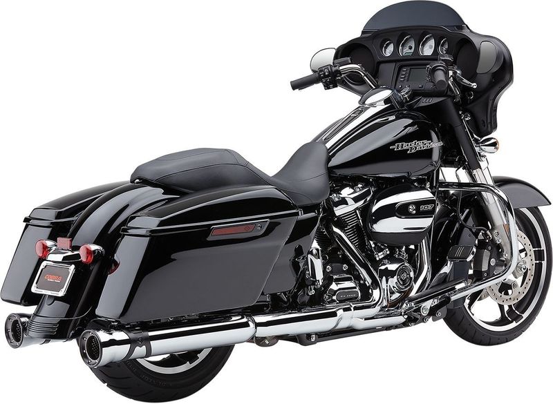 Slip-on ljuddämpare Cobra 4" krom Touring 17-26