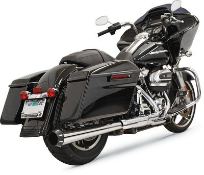 Slip-on ljuddämpare Bassani Xhaust 2 into-1 Crossover Eliminator 4" Touring 17-upp krom
