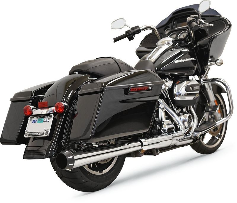 Slip-on ljuddämpare Bassani Xhaust 2 into-1 Crossover Eliminator 4" Touring 17-upp krom