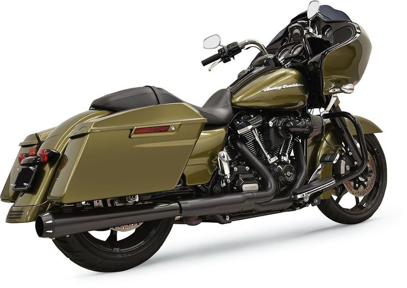 Slip-on ljuddämpare Bassani Xhaust 2 into-1 Crossover Eliminator 4" Touring 17-upp svart