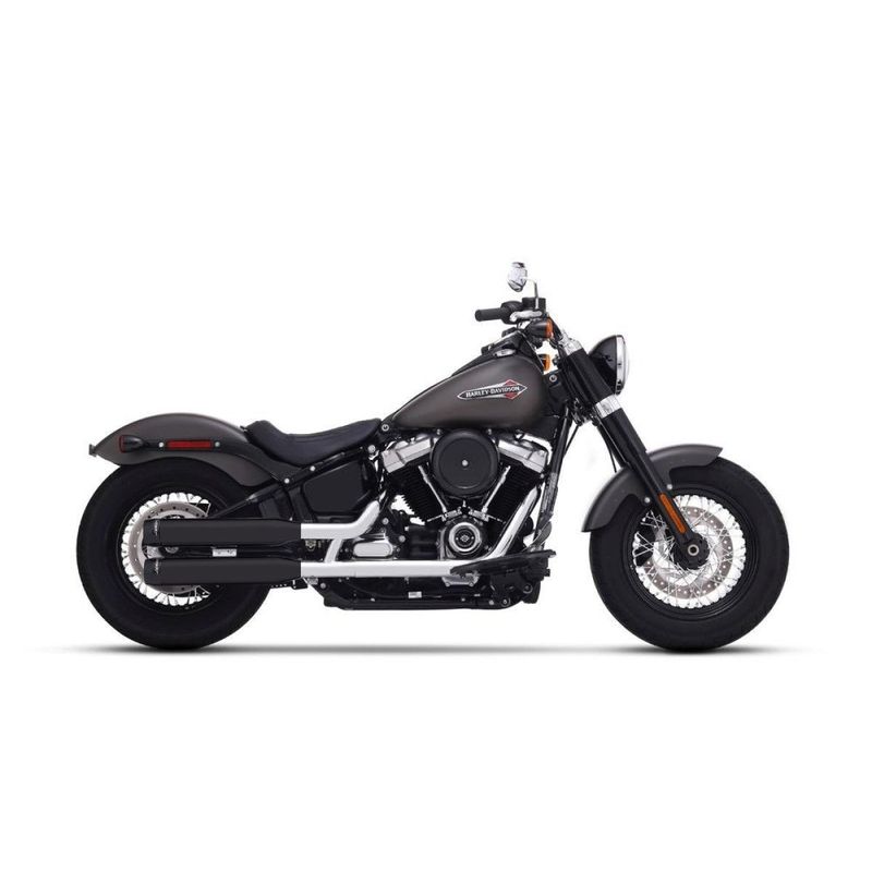 Slip-on ljuddämpare Rinehart Racing Duals Softails 3.5 svart Softail 18-24 500-1201