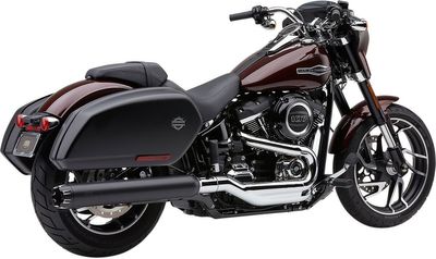 Slip-on ljuddämpare Cobra 4" dubbel Softail FLSB Sport Glide 18-21 svart