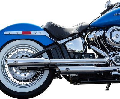 Slip-on ljuddämpare S&S Slash-Cut krom Softail 18-23 550-0739