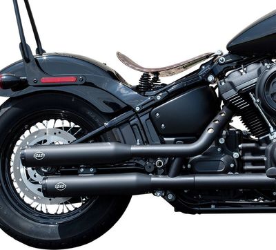 Slip-on ljuddämpare S&S Grand National svart keramiska Softail 18-23