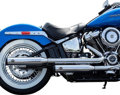 Slip-on ljuddämpare S&S Grand National krom svart Softail 18-23 550-0740
