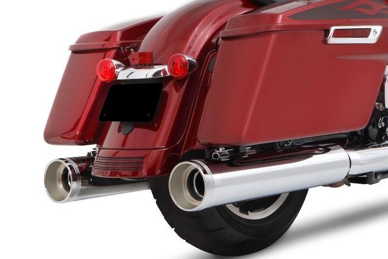 Slip-on ljuddämpare Rinehart Racing Duals 4.5 krom Touring 17-24