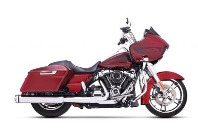 Slip-on ljuddämpare Rinehart Racing Duals Caps 4.5 krom Touring 17-upp