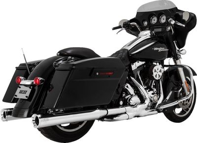 Grenrör korsade Vance & Hines Power Duals PCX krom Touring 09-16