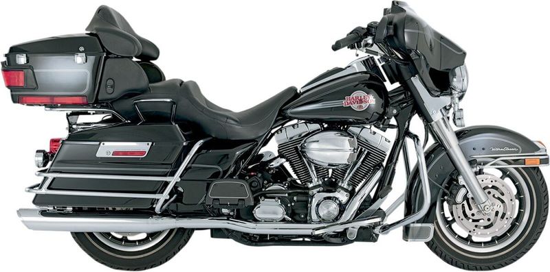 Grenrör korsade Vance & Hines Dresser Duals krom FLT/Touring 95-08