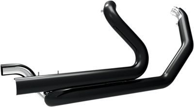 Avgasrör Khrome Werks Aggressor 2 into-1-into-2 svart dubbel Touring 93-08