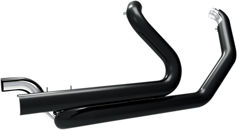 Avgasrör Khrome Werks Aggressor 2 into-1-into-2 svart dubbel Touring 93-08