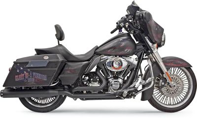Avgasrör Bassani Xhaust True-Dual Headpipes dubbel Touring 09-16, Trike 14-16 svart