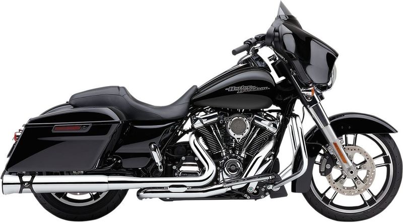 Grenrör dubbla Cobra med Power Port krom Touring 17-26