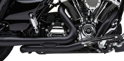Grenrör dubbla Cobra med Power Port satinsvart Touring 17-26