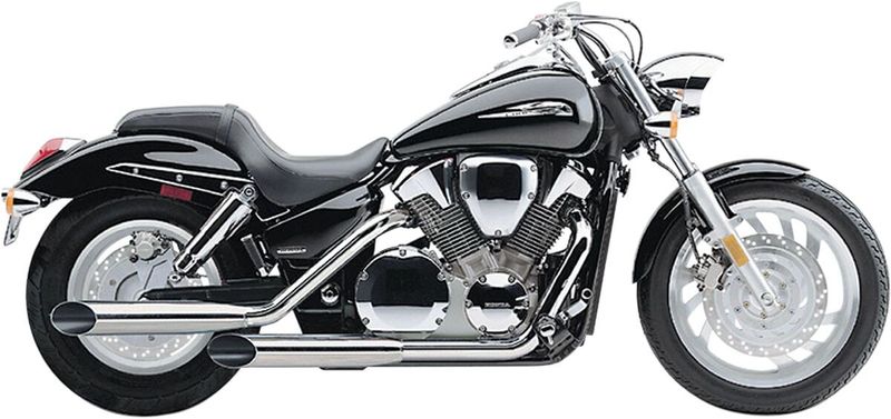 Avgassystem Cobra dubbel krom Honda Shadow Aero 04-13