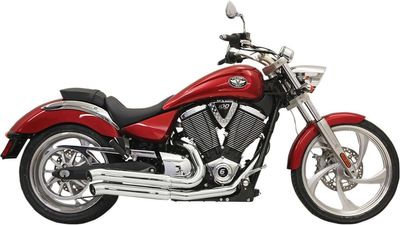 Avgassystem Bassani Xhaust Pro-Street krom Victory 06-15