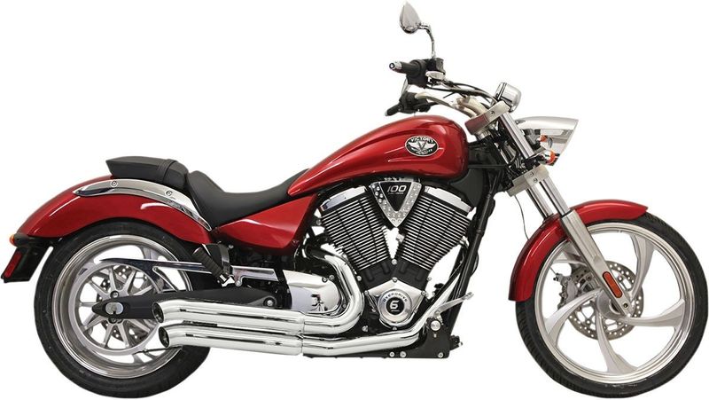 Avgassystem Bassani Xhaust Pro-Street krom Victory 06-15