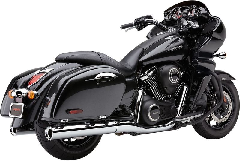 Slip-on ljuddämpare Cobra 4" billet krom Kawasaki 09-22