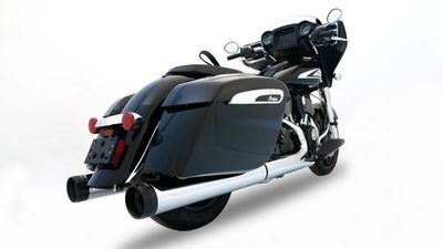 Slip-on ljuddämpare Rinehart Racing DBX45 Slash 4.5 Indian 14-upp krom/svart