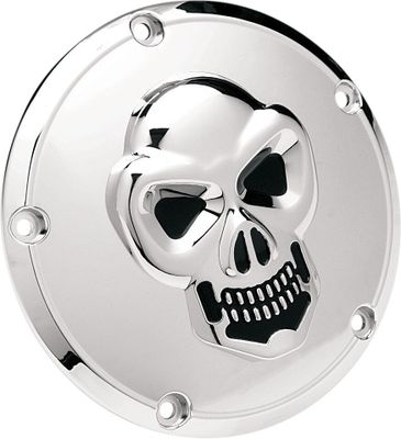 Derbylock Drag Specialties 3 D krom skalle H-D 99-17