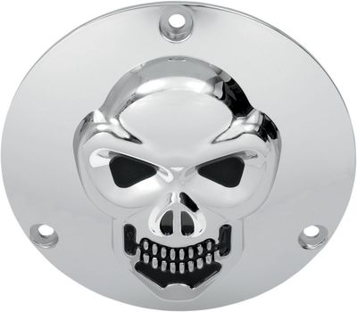 Derbylock Drag Specialties 3 D krom skalle H-D 70-98