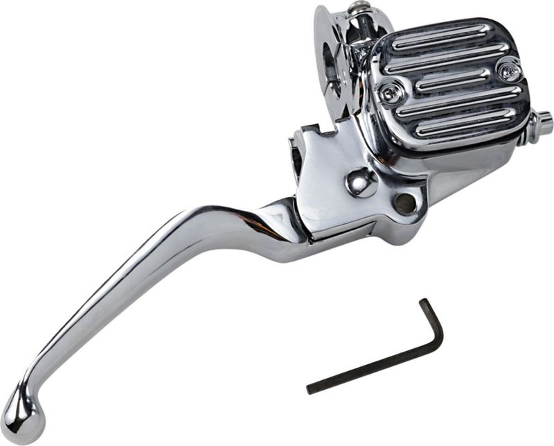 Huvudcylinder broms fram Drag Specialties Cut-Down dubbel krom H-D 96-15