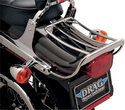 Pakethållare skärm Drag Specialties Bobtail krom Dyna 02-05