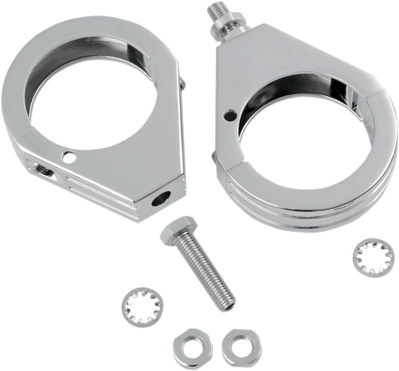 Klamrar framgaffel Drag Specialties Turn krom