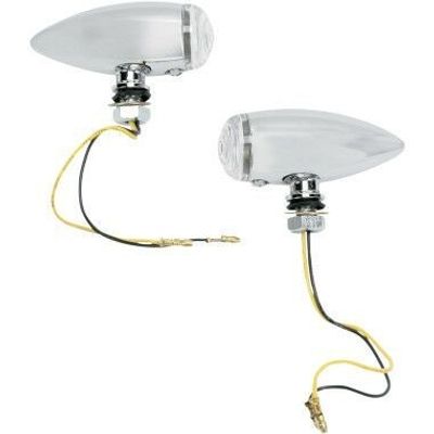 Positionsljus Drag Specialties krom slät LED klar