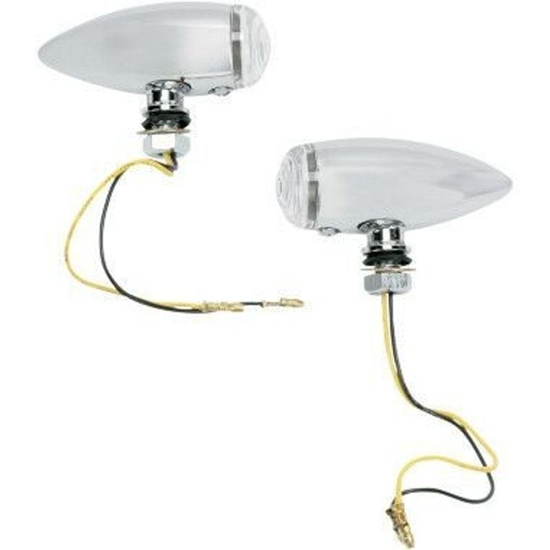 Positionsljus Drag Specialties krom slät LED klar