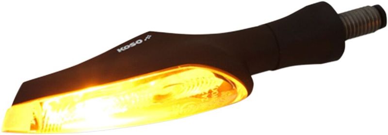 Blinkers Koso North America Infinity dubbel LED svart rökfärgad
