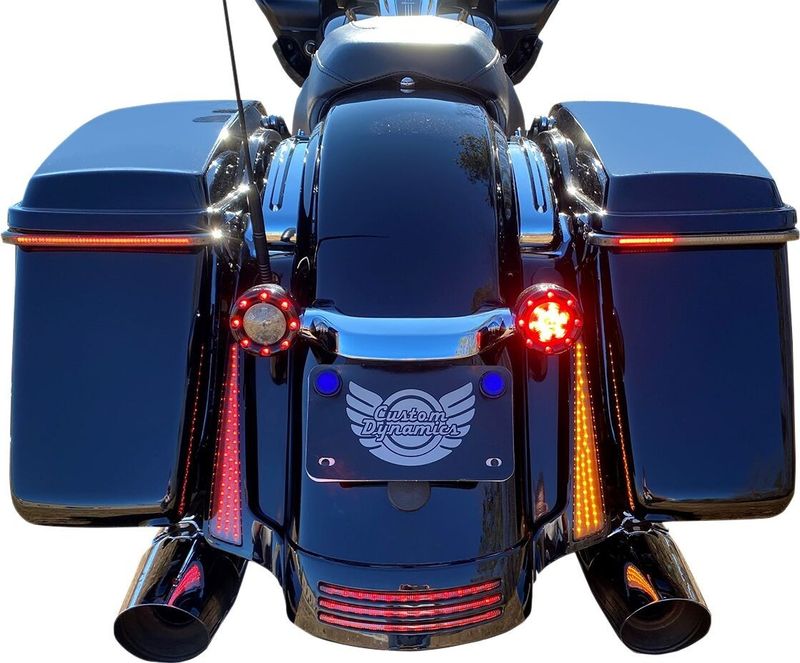 Lampor Custom Dynamics Fascia dubbel LED svart Touring 14-upp