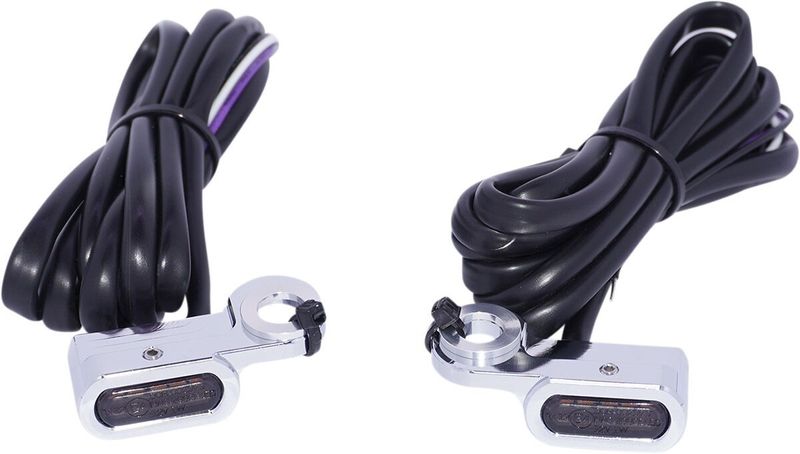 Positionsljus styre Drag Specialties LED vit rökfärgad H-D 09-20