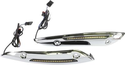 List vindruta Custom Dynamics Genesis 4 Dynamic Glide LED krom Touring 15-24
