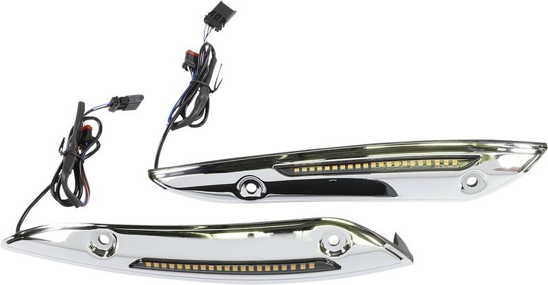 List vindruta Custom Dynamics Genesis 4 Dynamic Glide LED krom Touring 15-24