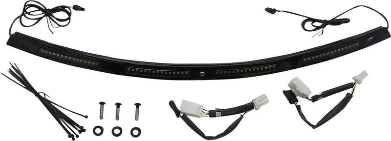 List vindruta Custom Dynamics Genesis 4 Dynamic Batwing LED Touring 96-13 svart
