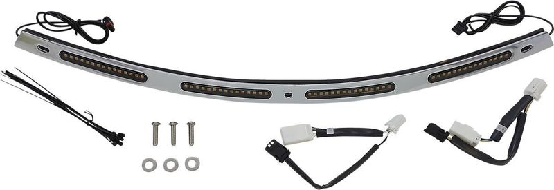 List vindruta Custom Dynamics Genesis 4 Dynamic Batwing LED Touring 96-13 krom