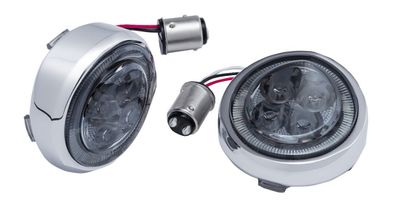 Insatser lampa bak Ciro Fang bak H-D 07-upp krom/rökfärgad