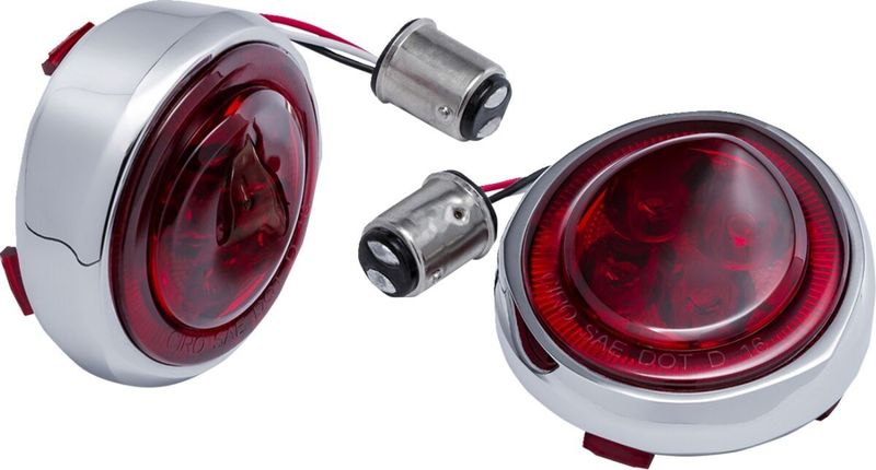 Insatser lampa bak Ciro Fang bak H-D 07-upp krom/röd