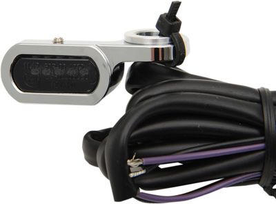 Positionsljus styre Drag Specialties Trnsig LED krom rökfärgad H-D 09-17