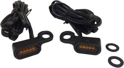 Positionsljus styre Drag Specialties Trnsig Ambr LED svart H-D 09-17