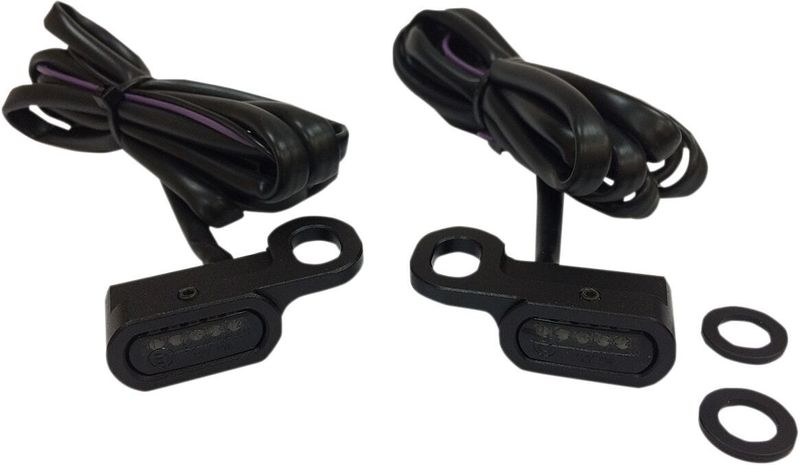 Positionsljus styre Drag Specialties LED svart rökfärgad H-D 09-17
