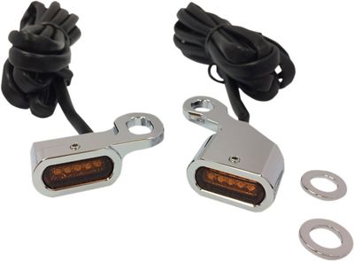 Positionsljus styre Drag Specialties Trnsig Ambr LED krom H-D 96-17