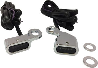 Positionsljus styre Drag Specialties Trnsig LED krom rökfärgad H-D 96-17