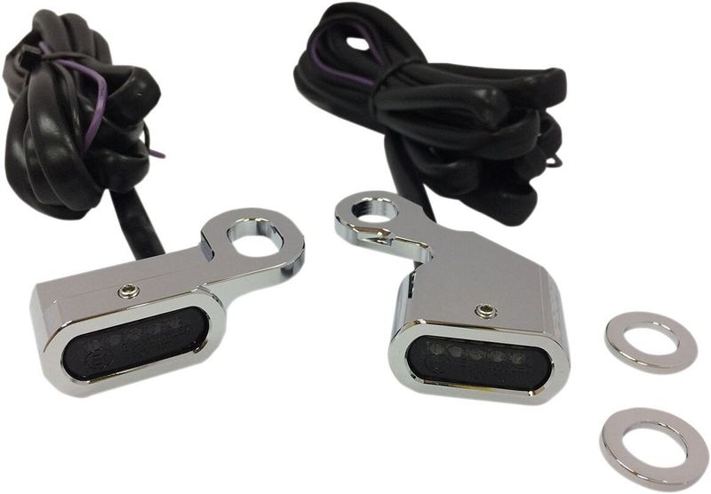Positionsljus styre Drag Specialties Trnsig LED krom rökfärgad H-D 96-17