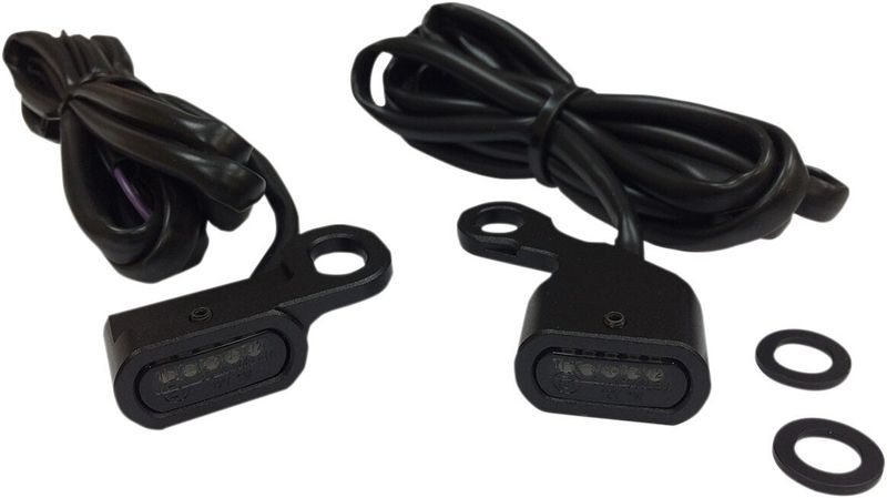 Positionsljus styre Drag Specialties LED svart rökfärgad H-D 96-17